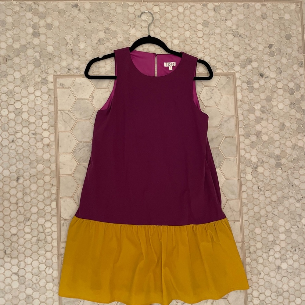 Purple and gold dress